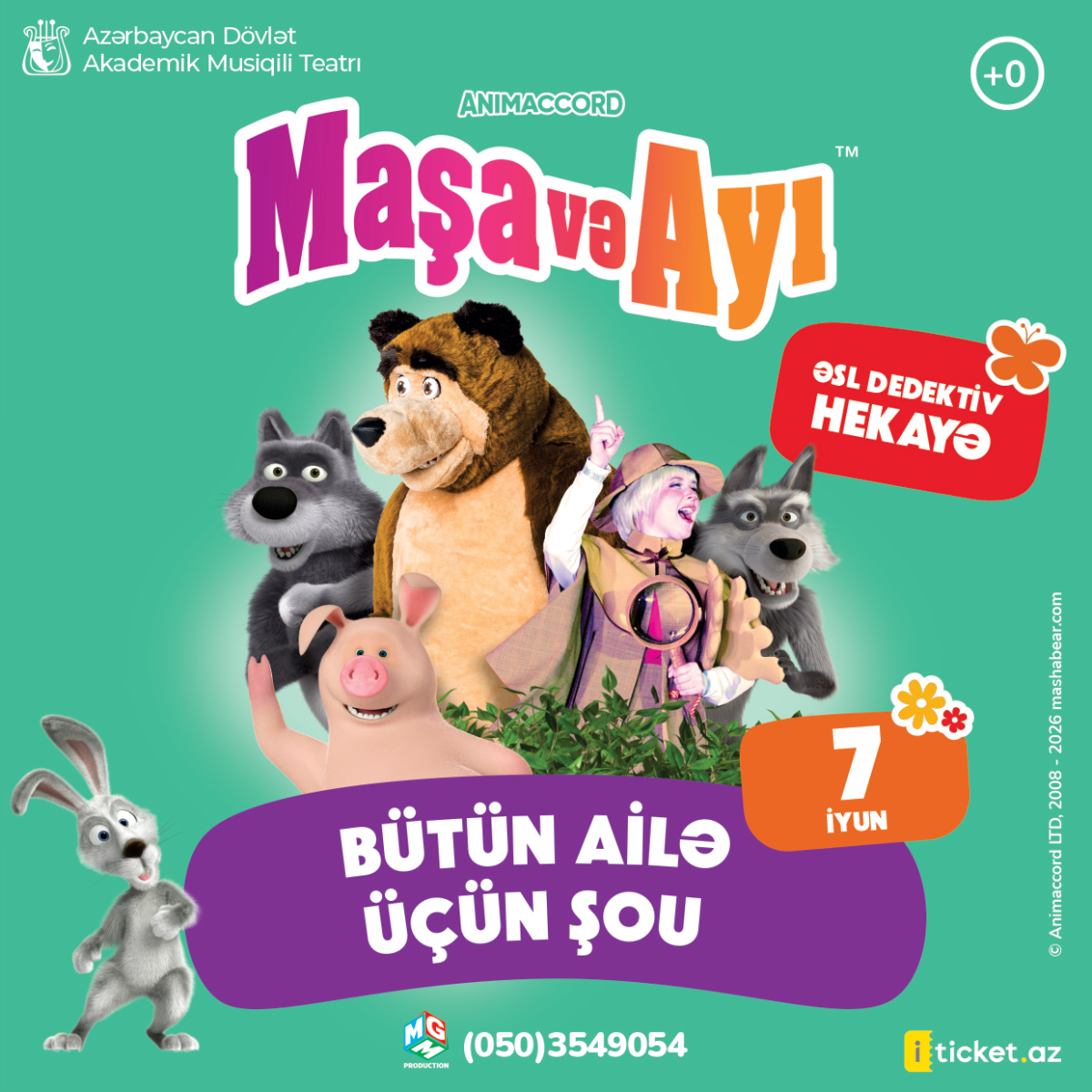 «Maşa və Ayı» BAKIDA 📅 7 iyun