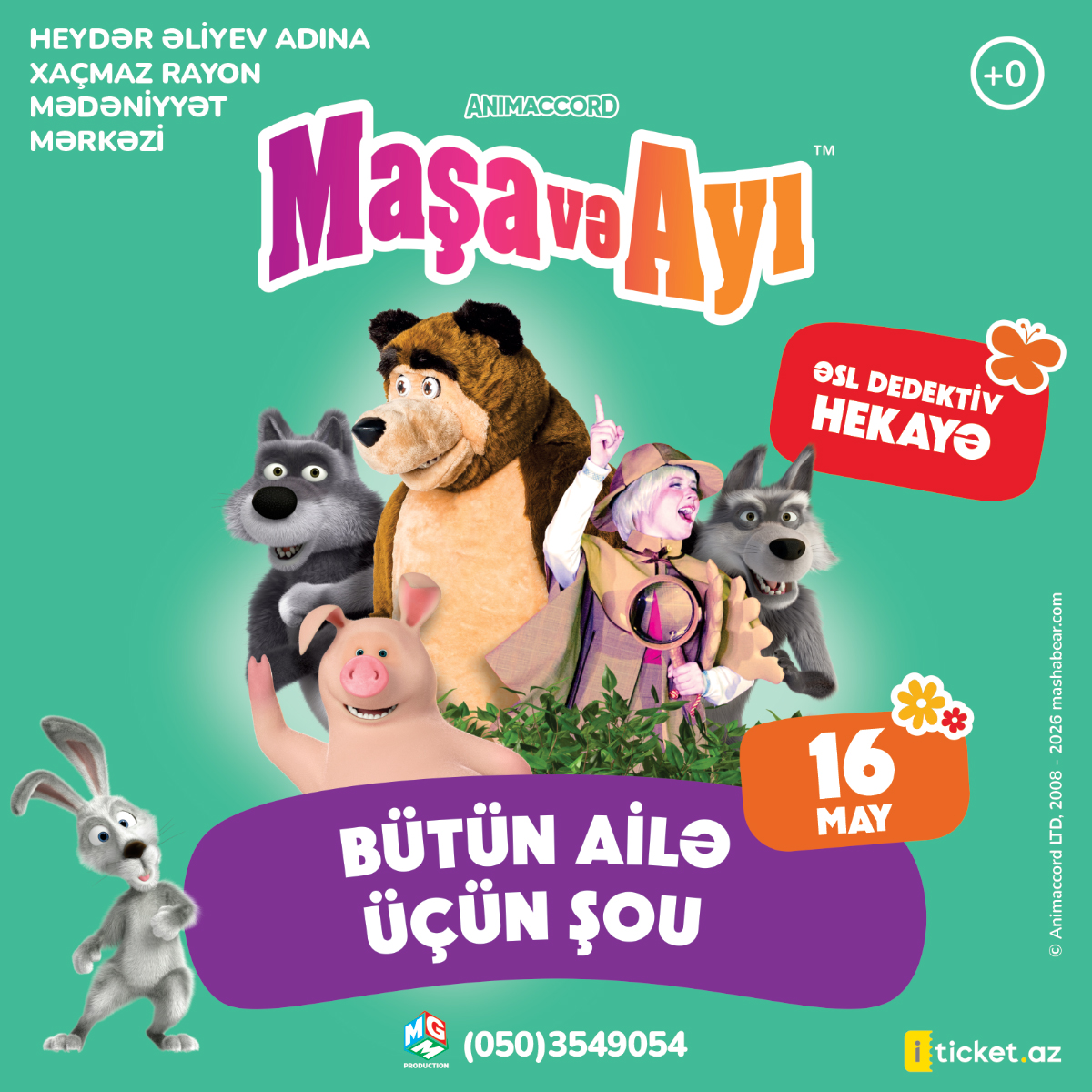 «Maşa və Ayı» XAÇMAZ 📅 16 may