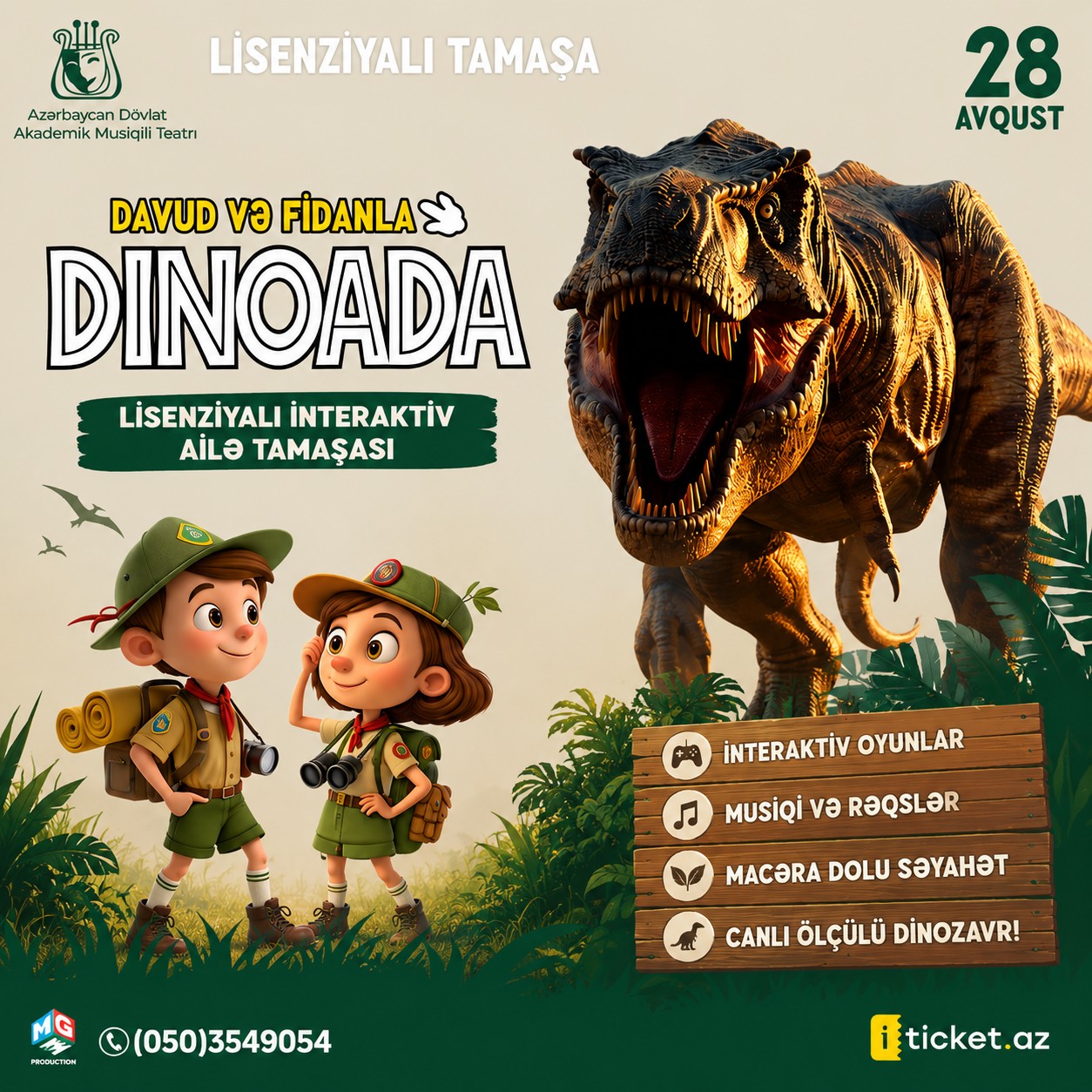 DİNOADA: Davud və Fidanla BAKIDA 📅 28 AVQUST