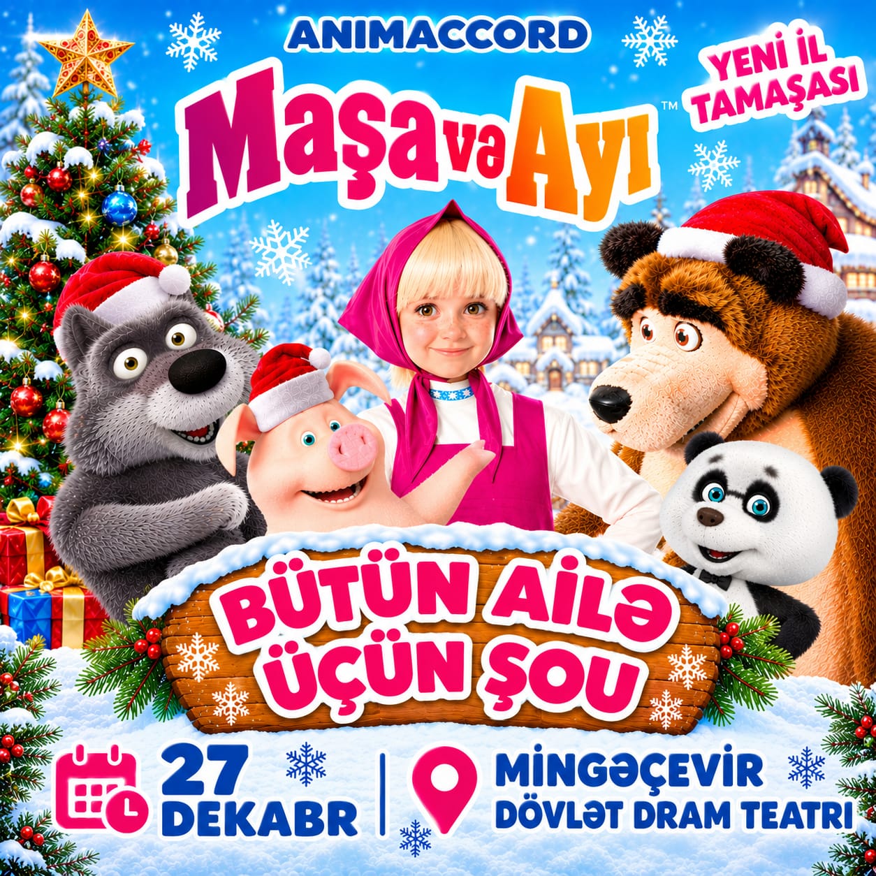 Maşa və Ayı "Yeni İl Tamaşası" - Mingəçevir
