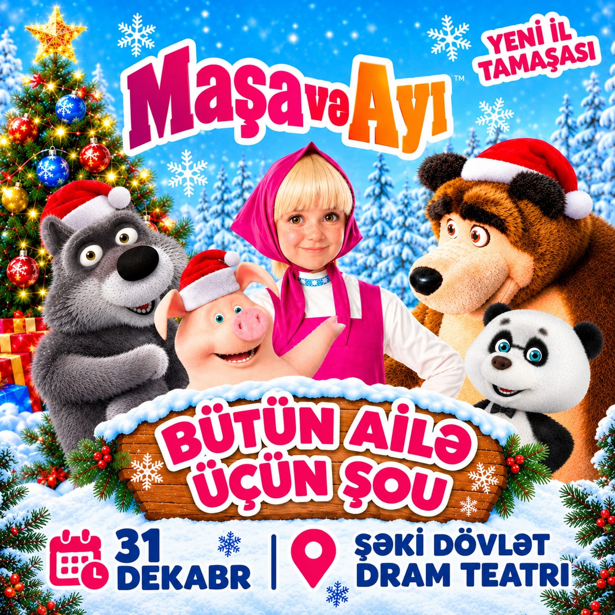 Maşa və Ayı "Yeni İl Tamaşası" - Şəki