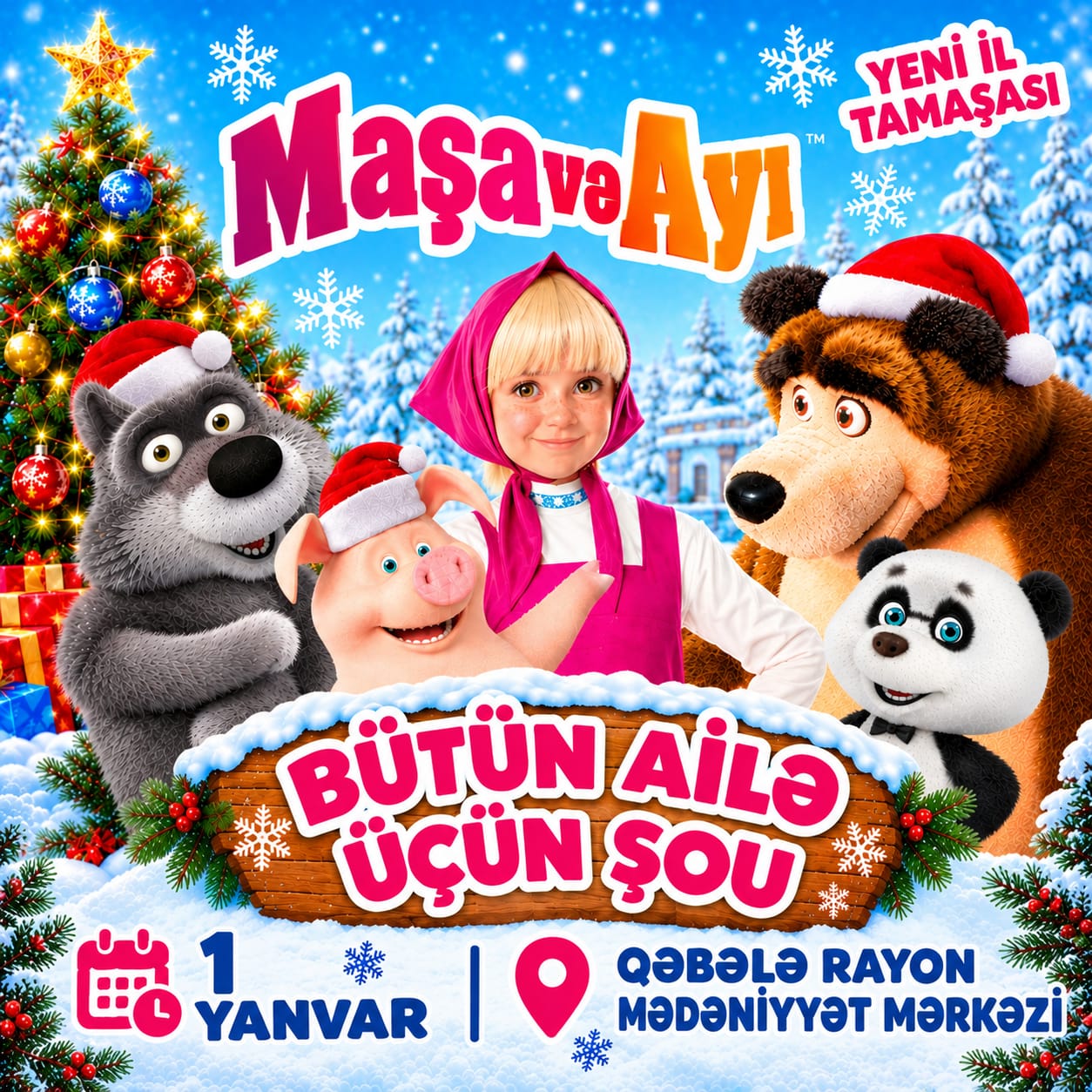Maşa və Ayı "Yeni İl Tamaşası" - Qəbələ